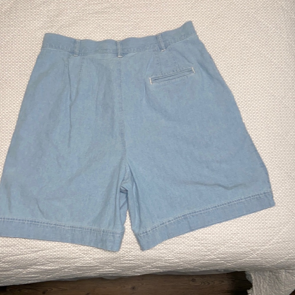 Liz Claiborne Lizwear Pleated Bermuda shorts light blue size 12 - Picture 4 of 7